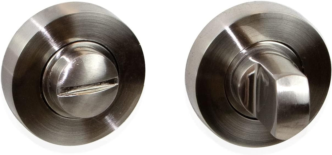 Emuca - rundem Knebelgriff für Schiebetür, 5 sets knebelgriff mit Blende, Ø 35 mm, Stahl, Nickel sat