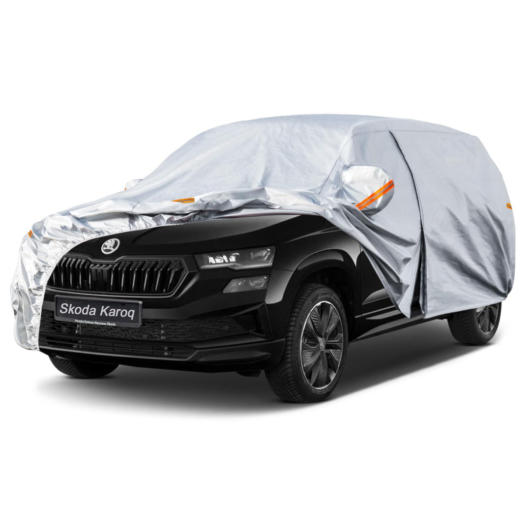 Kayme Autoplane Wasserdicht Atmungsaktiv für Skoda Karoq(2017–2025), 6 Schichten Vollgarage Autoabde