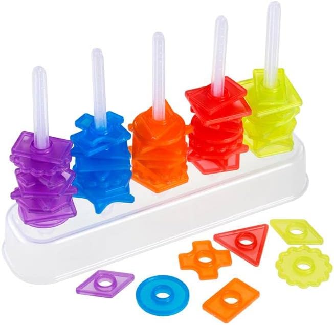 Miniland 32166 Translucent SORT&Count ABACOLO Erwerben Zähler für Leuchttische, Mehrfarbig, S