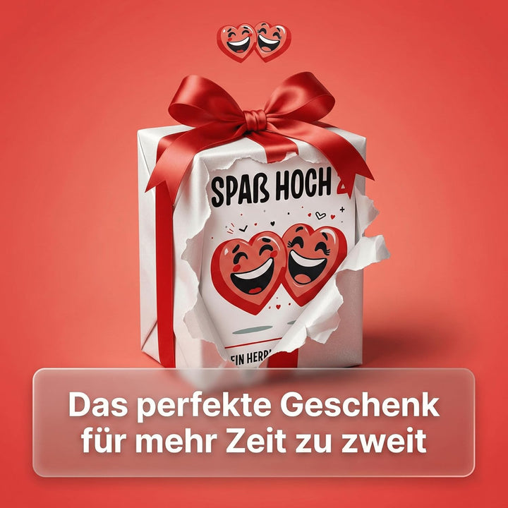 Spass Hoch 2 - Spiel für Paare zu zweit | Mit lustigen Aufgaben & Fragen | Pärchen Geschenke für Män