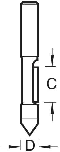 Trend - Pierce und trimmen cutter - 47/4X1/4TC Durchstech- und Zierleiste, 6,3 mm Durchmesser, 25712