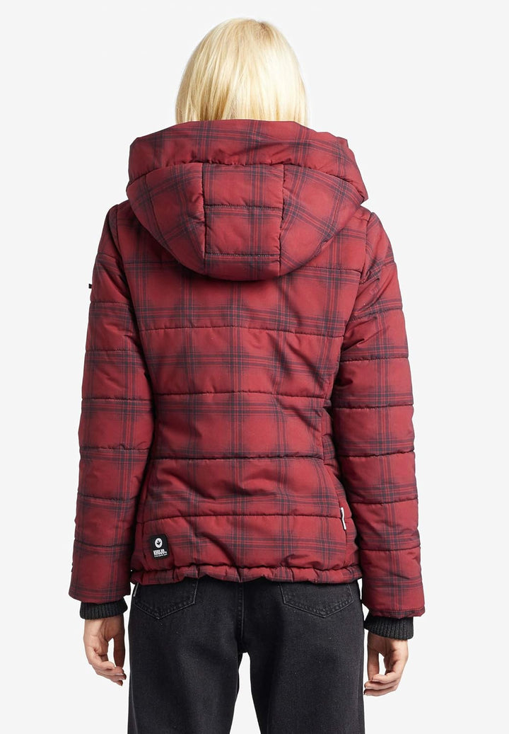 khujo Damen Jacke Eugenia eine leichte Winterjacke Steppjacke mit grosser Kapzue