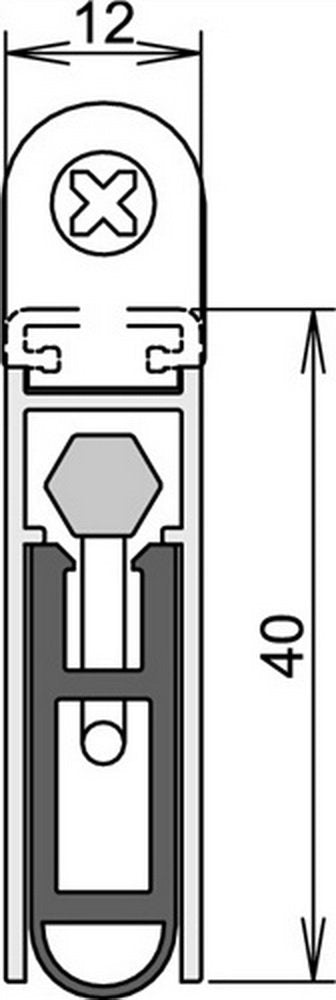 Türdichtung Kältefeind Allround Nr.1-689 Auslösung 1-seitig L.833mm Alu.silber