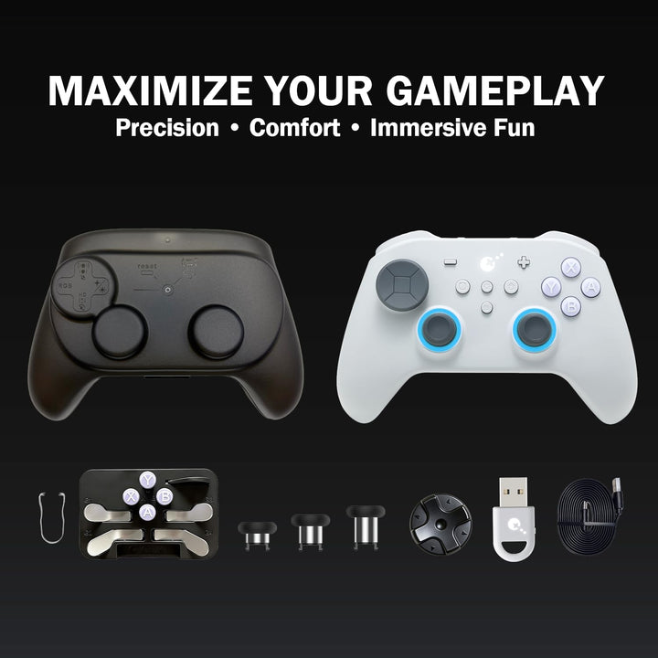GuliKit TT Max Wireless Game Controller,Bluetooth,Hyperlink Wireless Adapter,Wired, Anti-Drift 720°