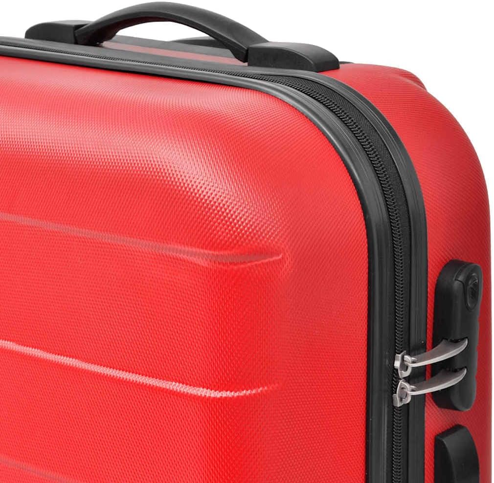 vidaXL Reisekoffer 3-TLG. Trolley Kofferset Hartschalenkoffer mehrere Auswahl Rot, Rot
