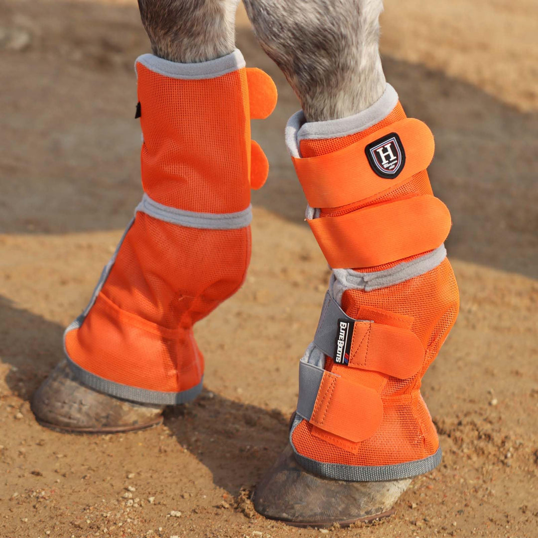 Harrison Howard Horse Fly Boots Perfekte Passform Beinschoner Dichte Mesh Stiefel mit belüftetem Kom