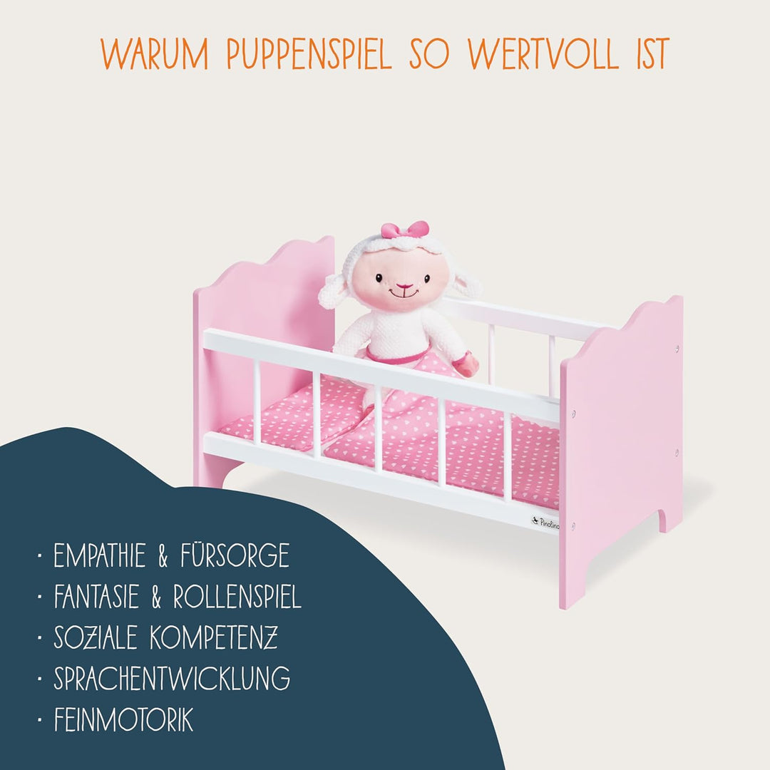 PINOLINO Puppenbett Jasmin komplett, 4-TLG.