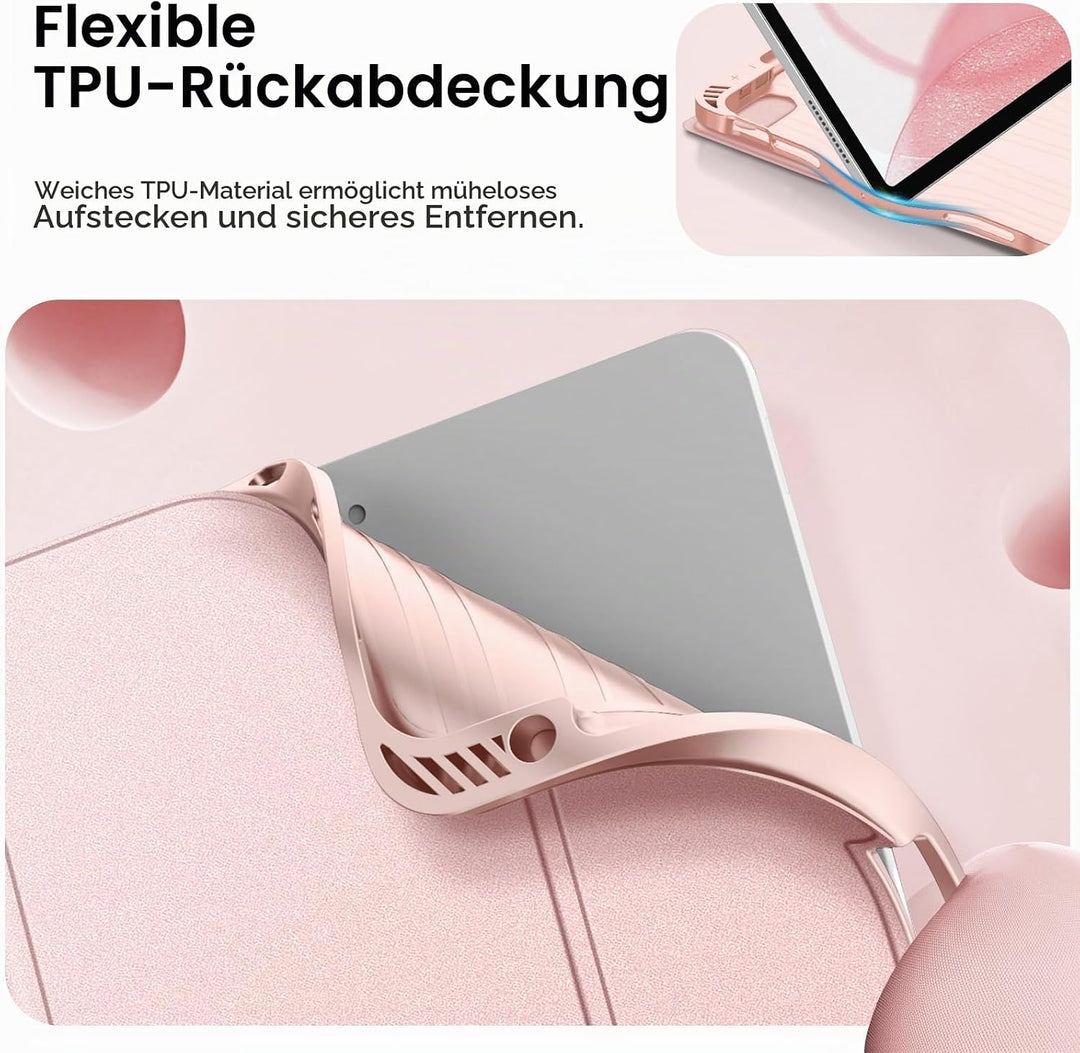 Fintie Tastatur Hülle für iPad Air 5 2022 / iPad Air 4 2020 10.9 Zoll, Soft TPU Rückseite Gehäuse Sc