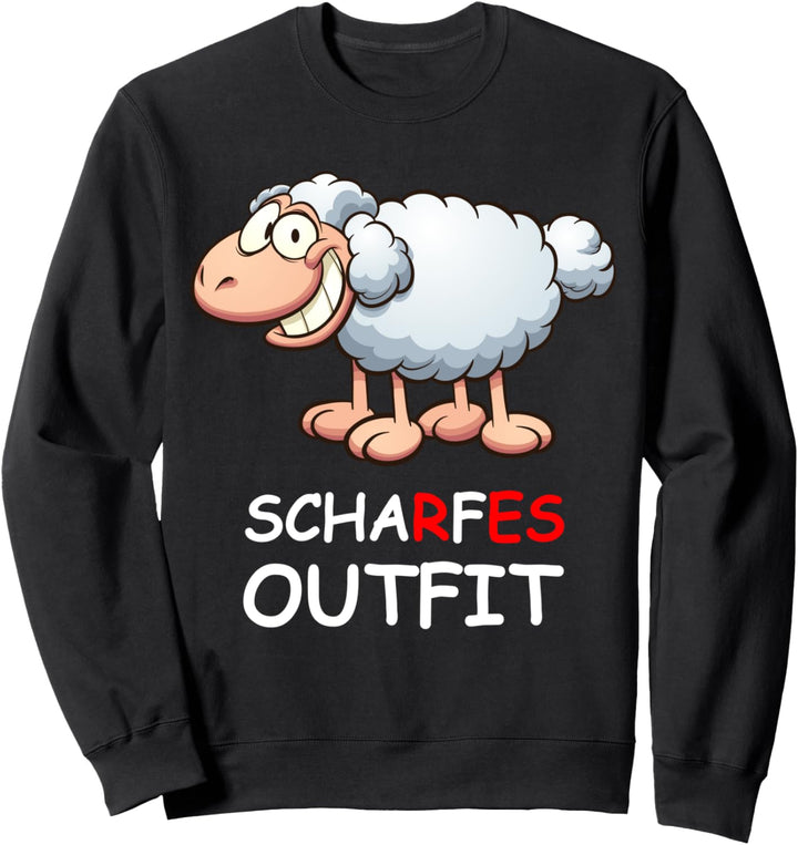 Scharfes Outfit Comic Schaf Schäfchen Sweatshirt