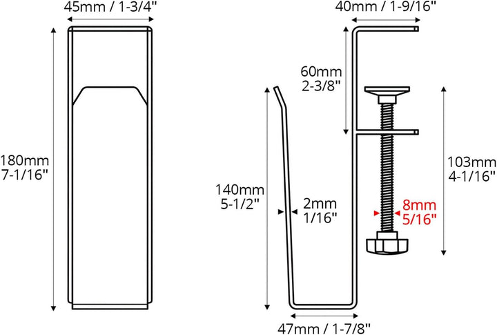 QWORK® Verstellbare Laptop Halterung, Aufhängbarer Organizer mit C-Klemme, für Schreibtisch- und Lap