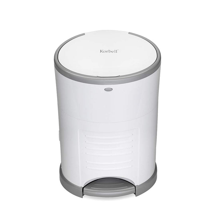 KORBELL - MINI - Abfallbehälter für Windeln - 9 L - Weiss - Ökonomisch - Ökologisch - Pedal - Fassun