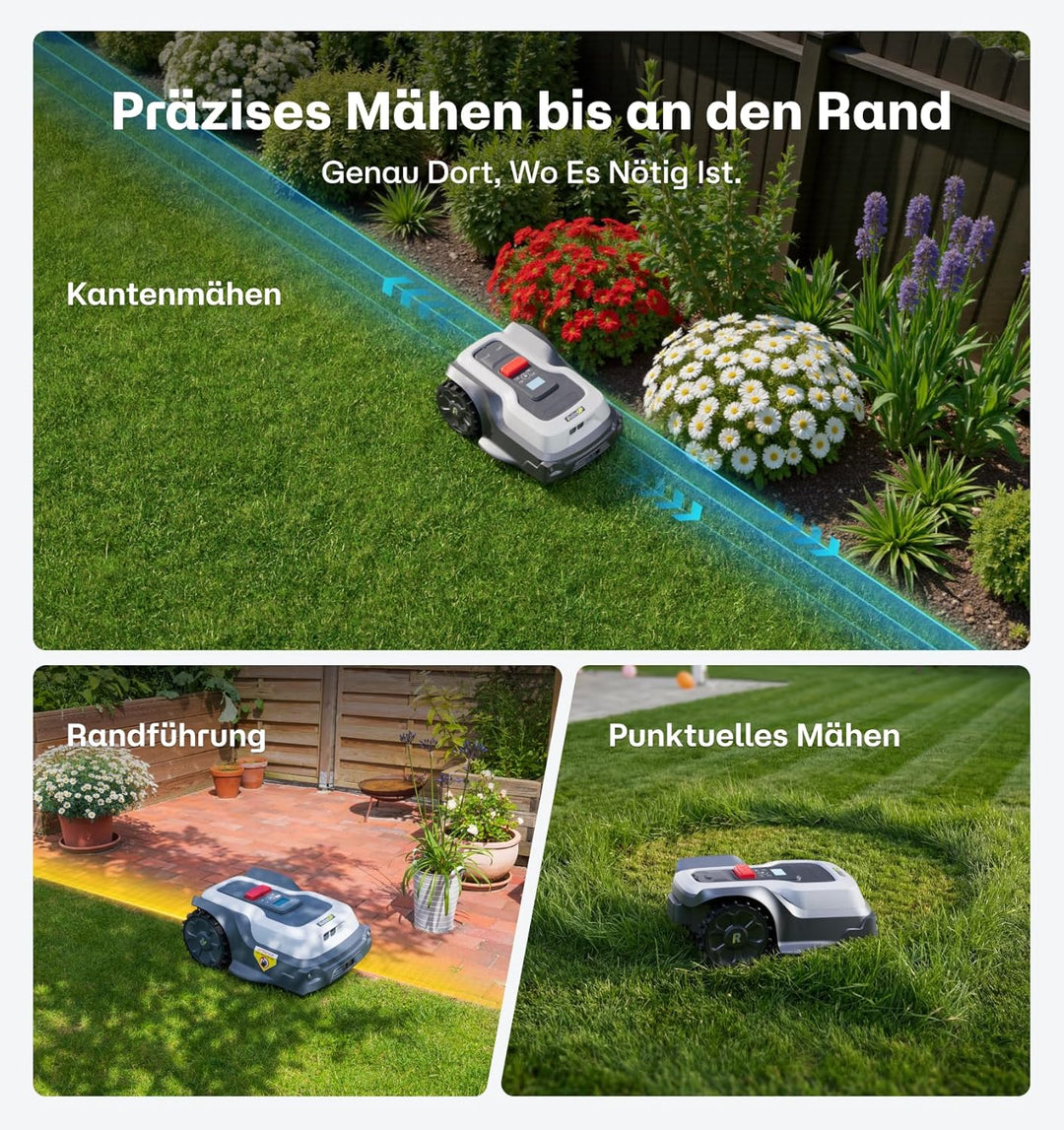 T600 Mähroboter ohne Begrenzungskabel für 800㎡, RTK Gesteuerter Rasenmäher Roboter, Automatische u.