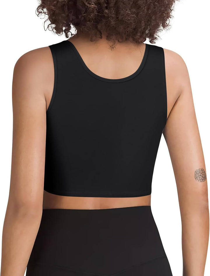 Transgender Brust Binder FTM Binder Trans Halb Breast Binder BH Kompression Tank Top Schwarz XXL, Sc
