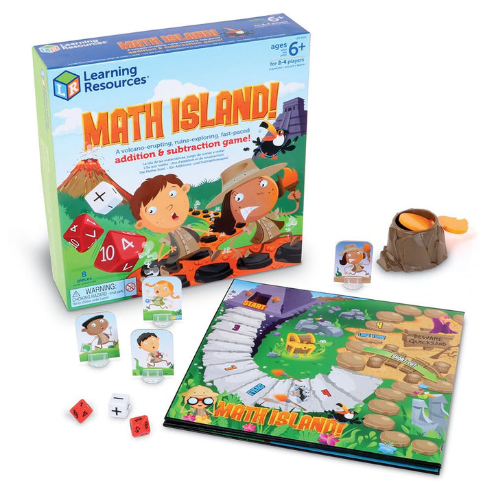 Learning Resources Maths Island Addition & Subtraktion Spiel, Lernspiele, Mathe-Spiele für 6-Jährige