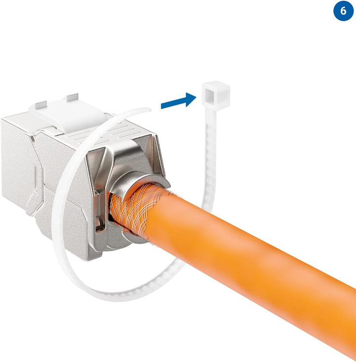 deleyCON 8x CAT 8 Keystone Jack Modul Patchkabel Netzwerkkabel Optimal für CAT8 CAT7 CAT7a Verlegeka