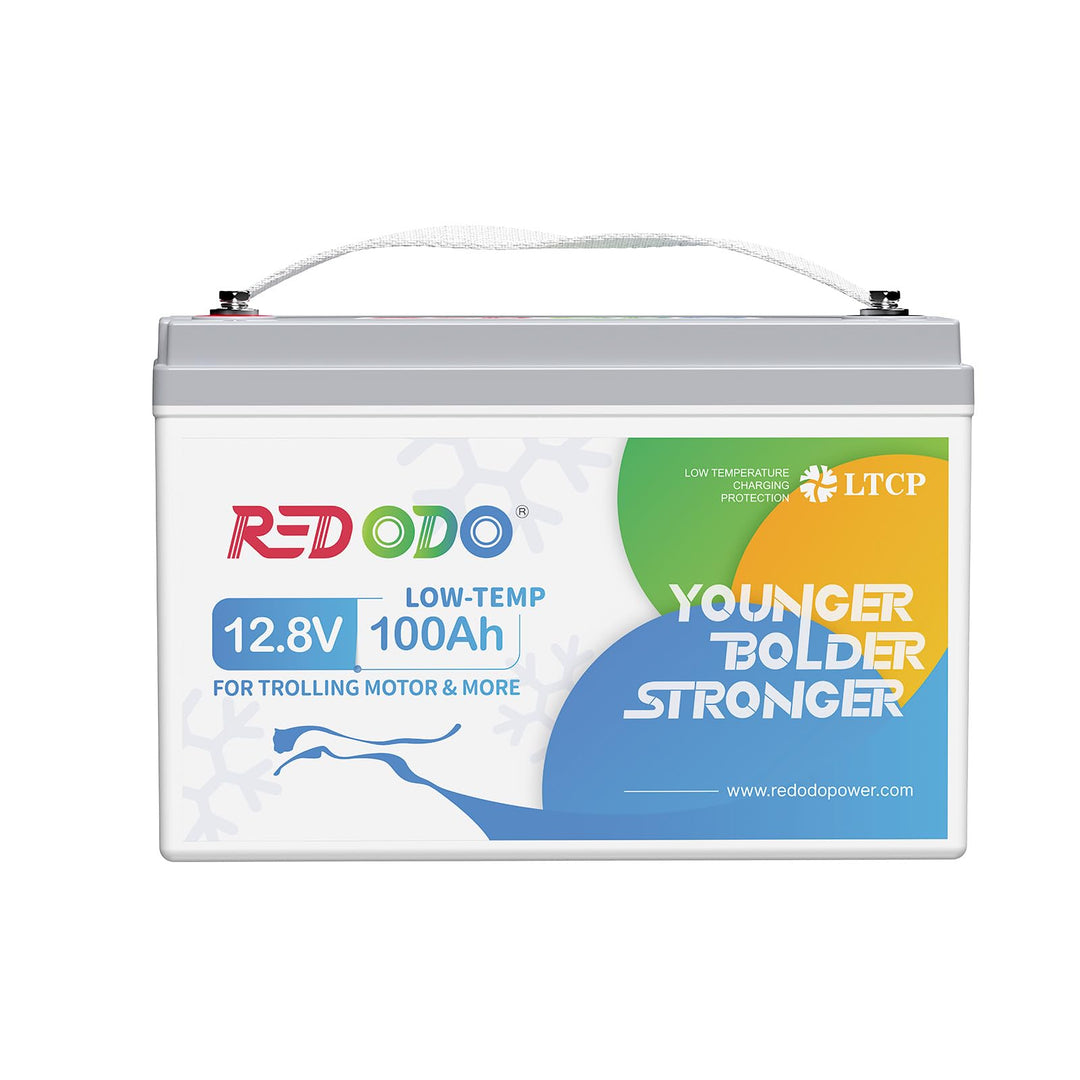 Redodo 12V 100Ah LiFePO4 Batterie mit 100A BMS Low Temperature Schutz und 3000-15000 Zyklen,1280Wh w