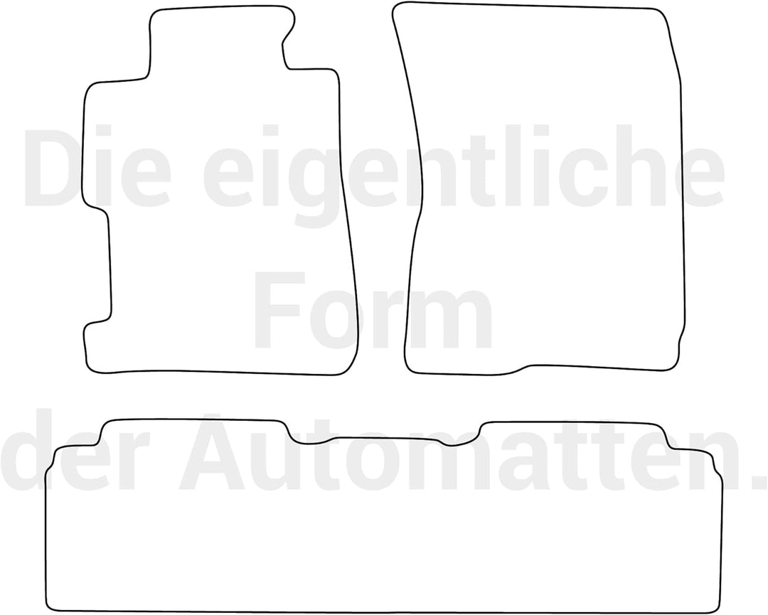 moto-MOLTICO Fussmatten Auto Velours Autoteppiche Schwarz Automatten Set 4-teilig passend für Honda