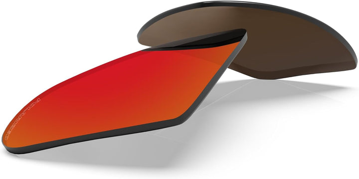 BlazerBuck Anti-salz Polarisierte Ersatzgläser für Oakley Crankshaft OO9239 Feuerrot Polarisiert, Fe