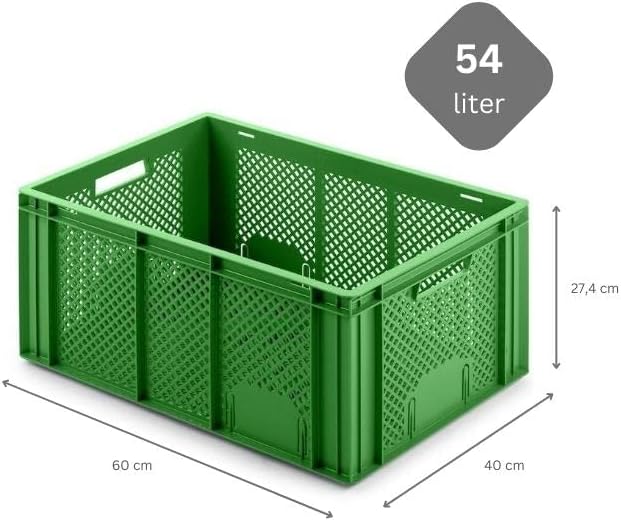 PROREGAL CHEFGASTRO SuperSparSet 10x Eurobehälter Obst- und Gemüsekasten | HxBxT 27,4x40x60cm | 54 L