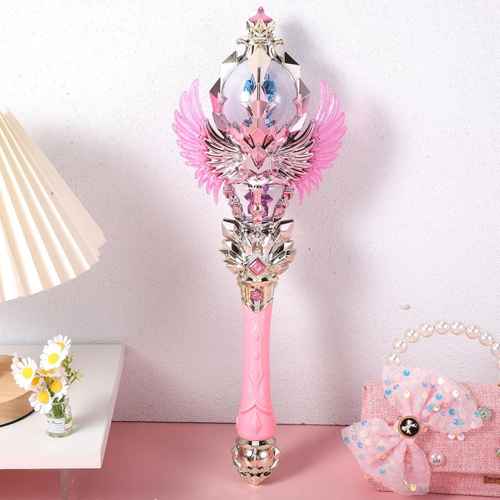 Kisangel Leuchtender Prinzessin Zauberstab FüR Kinder Mit Led-Lichtern Und Ton – Leuchtender Zaubers