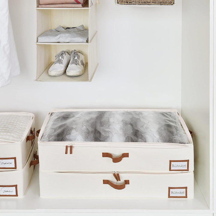StorageWorks Aufbewahrungsboxen unter dem Bett, grosse Unterbett Aufbewahrung mit Deckel, robuste St
