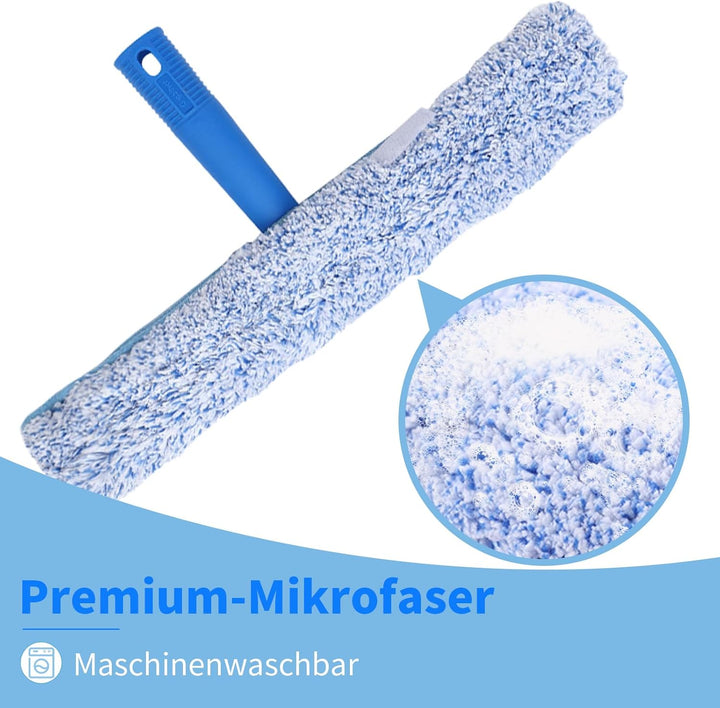 1,5m Fensterreiniger mit Langem Griff, 35cm Fensterabzieher und 38cm Fensterwischer als Kombi-Set, P