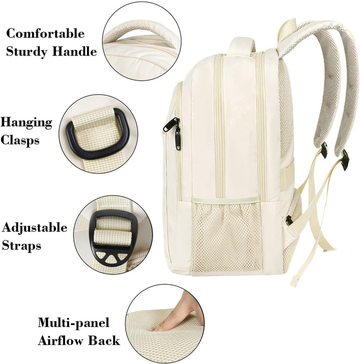 MATEIN Laptop Rucksack 15,6 Zoll Notebook Arbeitsrucksack Damen Elegant mit USB Ladeanschluss und La