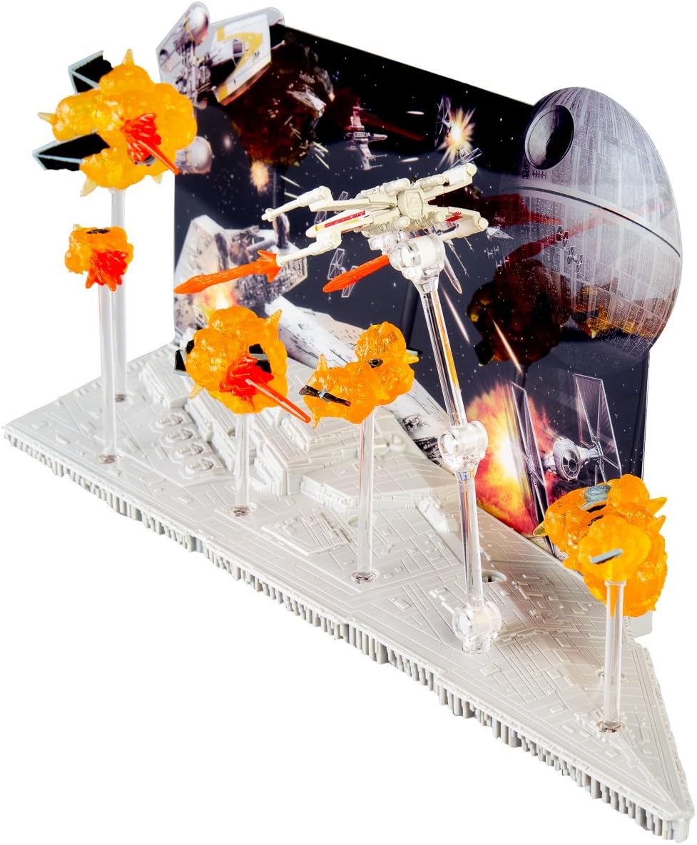 Hot Wheels Mattel – DPX66 Star Wars : Rogue One – Sternzerstörer Schauplatz mit Die-Cast X-Wing Figh
