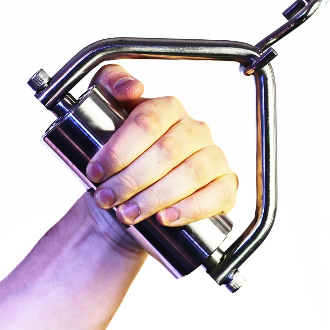 Rolling Handle – Unterarm- &amp; Handgelenktrainer aus massivem Edelstahl (Ø60 mm) mit Kugellager – für