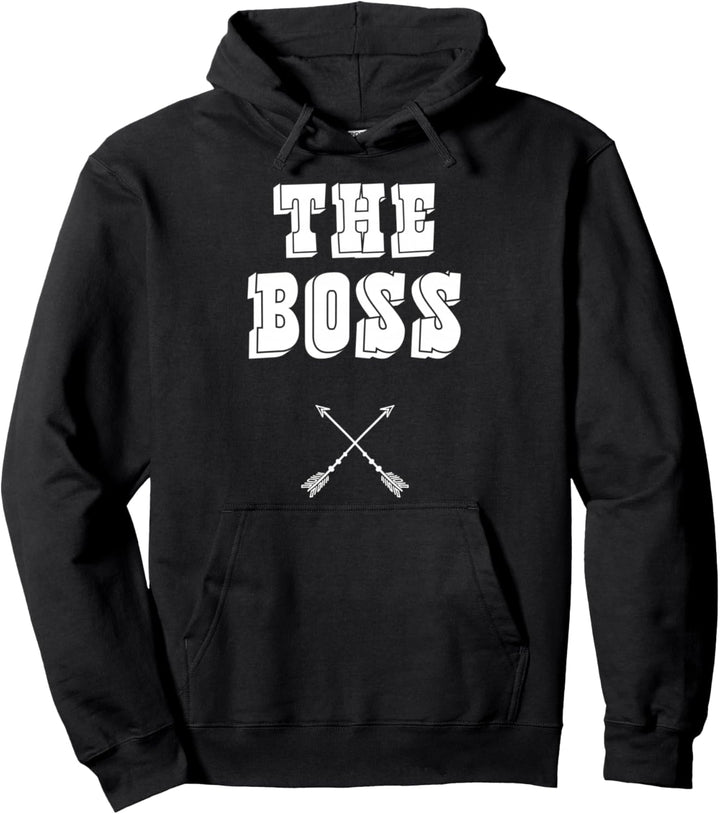 Husband Father The Boss Matching Couples Pullover Hoodie