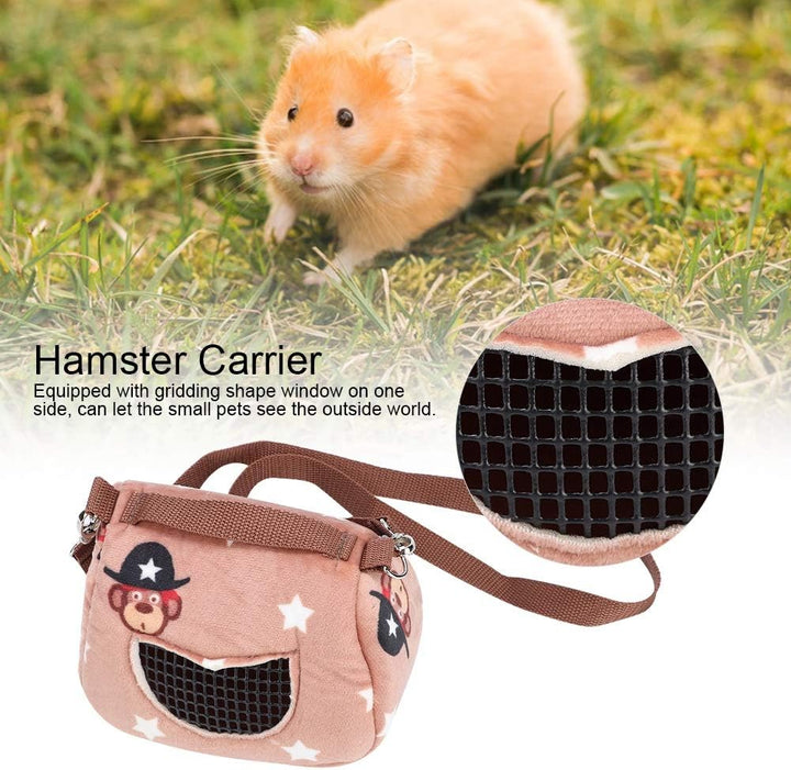 Zerodis Haustier Hamster Träger, Kaffee Flanell Plüsch Hamster Eichhörnchen Reisetaschen Tragbare at