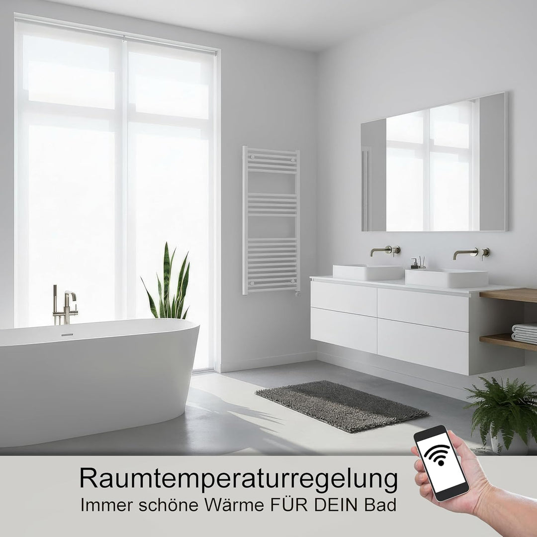 anapont WiFi und Bluetooth elektrischer Badheizkörper 1175x750 | Handtuchheizkörper, Badheizung elek