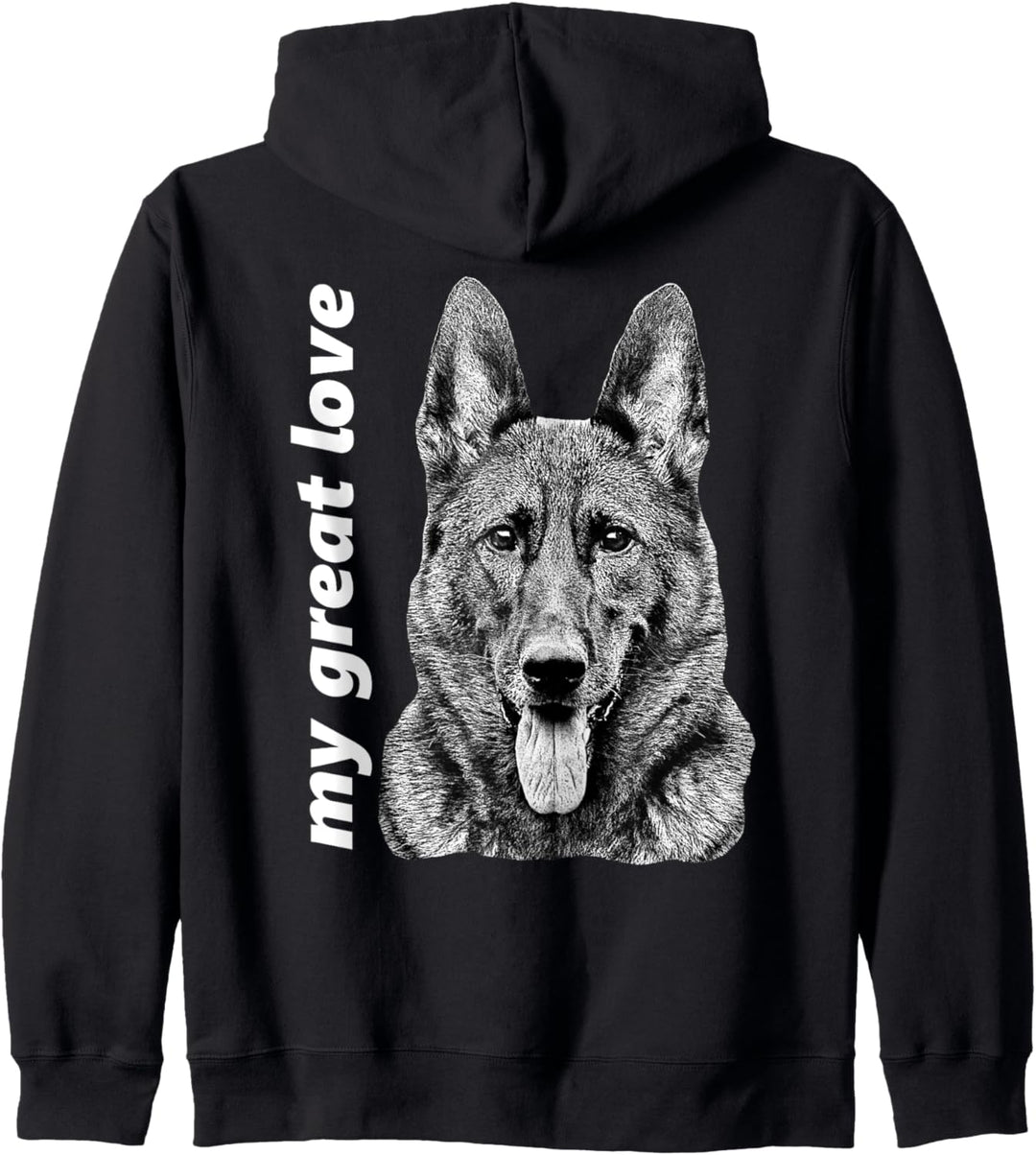 Deutscher Schäferhund mit Hundespruch und Schäferhund Kopf Kapuzenjacke