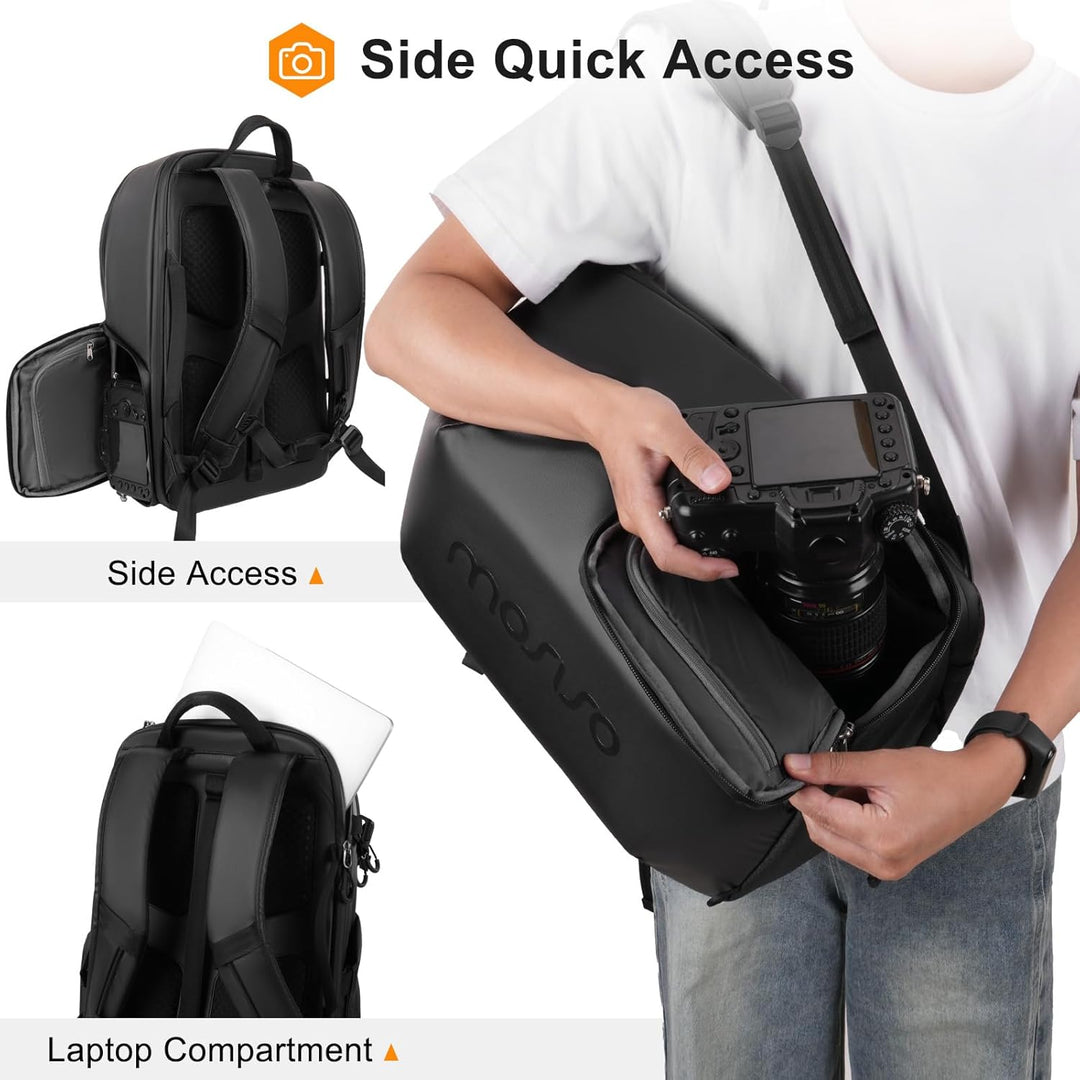 MOSISO Kamerarucksack, Fotorucksack, Kamera Rucksack, Kamerarucksack mit Laptopfach, Kompatibel für