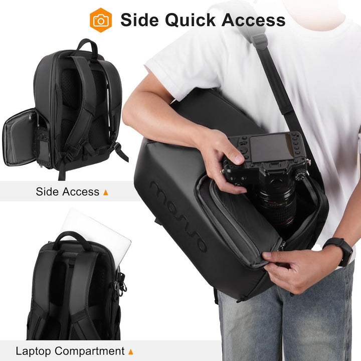 MOSISO Kamerarucksack, Fotorucksack, Kamera Rucksack, Kamerarucksack mit Laptopfach, Kompatibel für