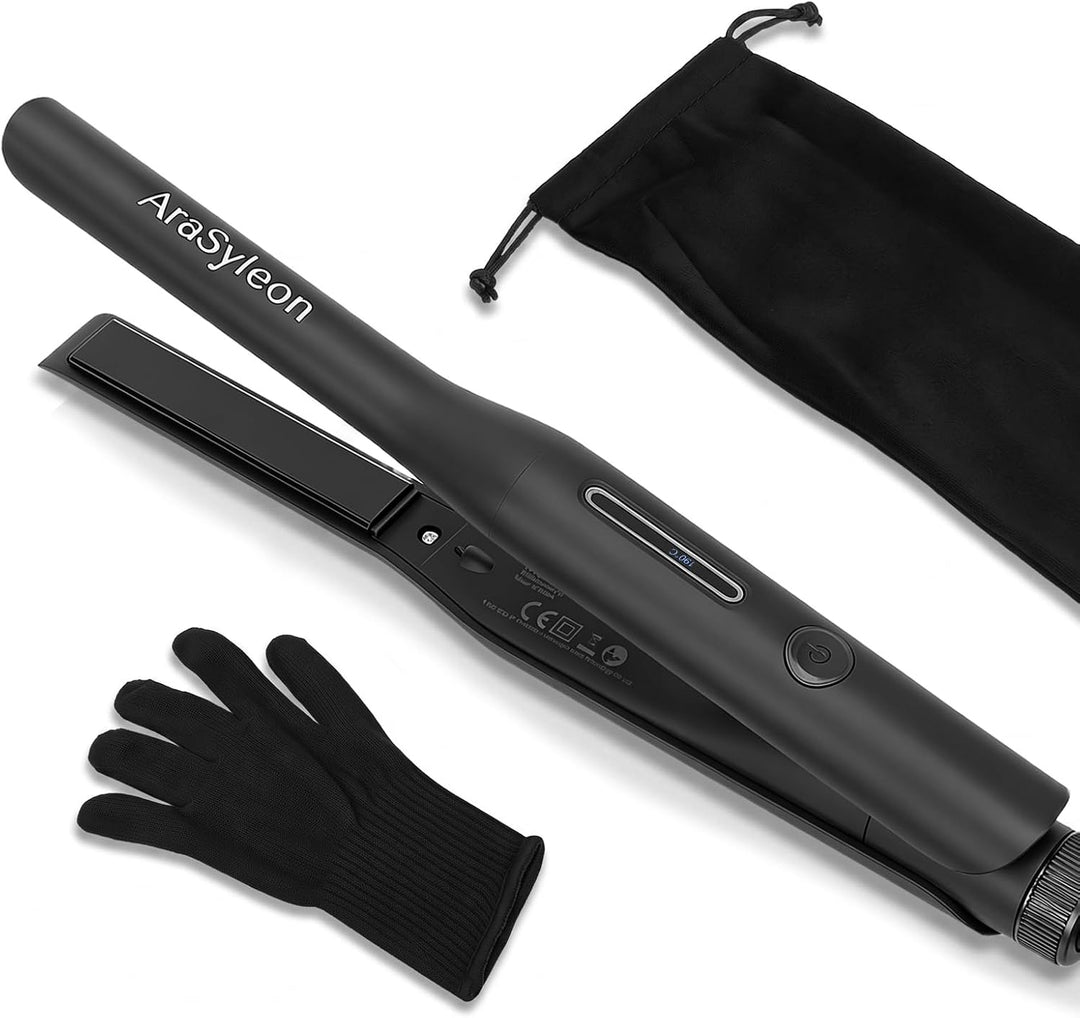 Mini Glätteisen 0,65 Zoll, 2-in-1 Glätte- und Lockeneisen Für kurzes Haar