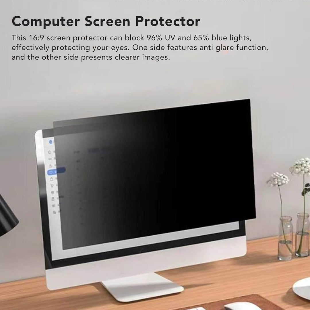 ASHATA Sichtschutzfolie, 27-Zoll-Anti-Peeping-Sichtschutzfolie, Augenschutz, Doppelseitiger Desktop-