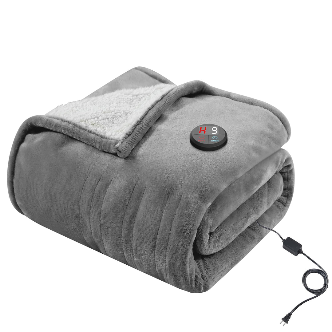 GOTCOZY Wärmedecke Heizdecke 130x180 cm – Ein Knopf Wärmedecke Elektrisch mit 10 Heizstufen & 9-Stun