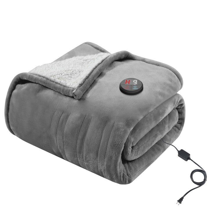 GOTCOZY Wärmedecke Heizdecke 130x180 cm – Ein Knopf Wärmedecke Elektrisch mit 10 Heizstufen & 9-Stun