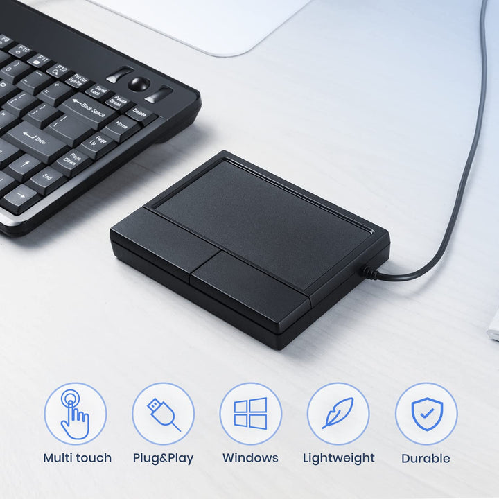 Perixx PERIPAD-504 Touchpad kabelgebunden – USB – Scroll- und Zeigefunktion,Grand - 105 mm x 55 mm,