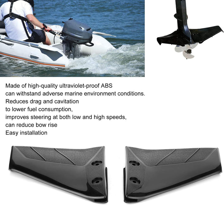 Fockety Hydrofoil-Stabilisator, beständiger Kunststoff-Marine-Aussenborder-Stabilisatorflossen mit B