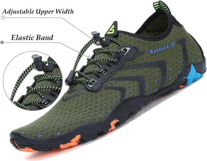SAGUARO Badeschuhe für Herren Damen - 7/9 Drainagelöcher Schnelltrocknende rutschfest, Gr 35-48 35 E