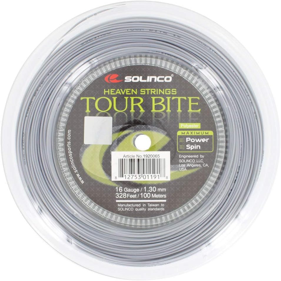 Solinco Tour Bite 100M Silber Tennis Saitenrolle 100m Monofil Silber 1,20, 1,20