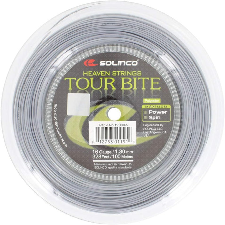 Solinco Tour Bite 100M Silber Tennis Saitenrolle 100m Monofil Silber 1,20, 1,20