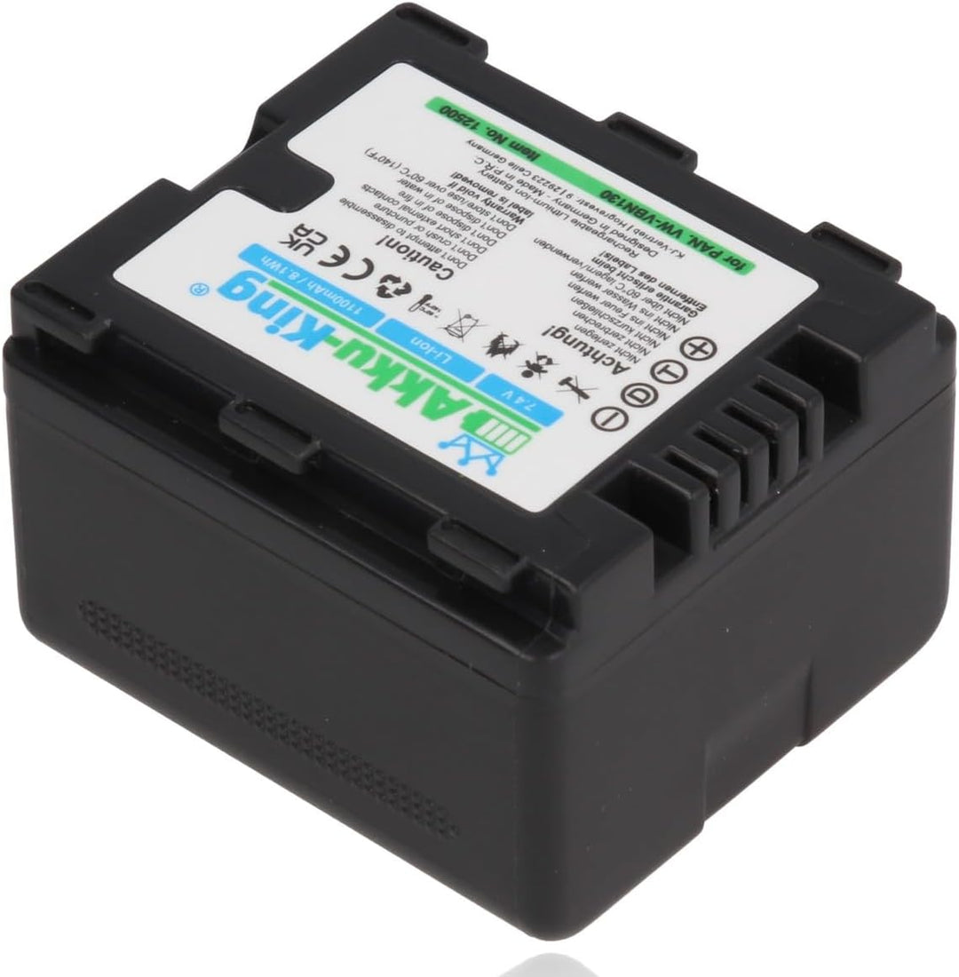 Akku-King Akku kompatibel mit Panasonic VBN130, VBN130E, VBN130E-K, VBN260, VBN260E, VBN260E - Li-Io