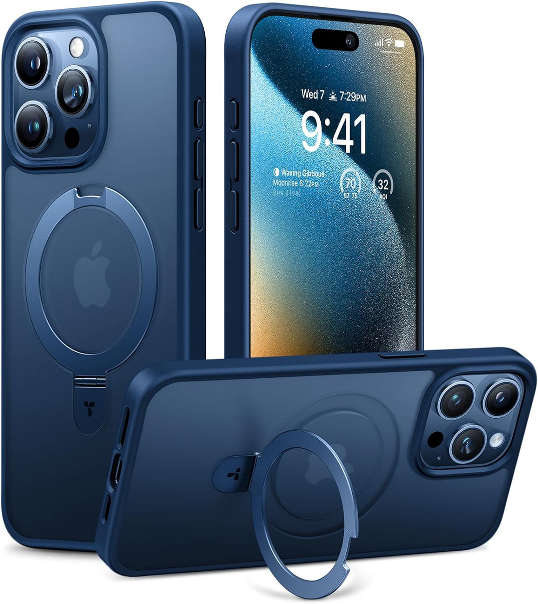 TORRAS Ostand All-in-One für iPhone 15 Pro Max Hülle für MagSafe (Stärkste Magnetkraft, Unsichtbarer