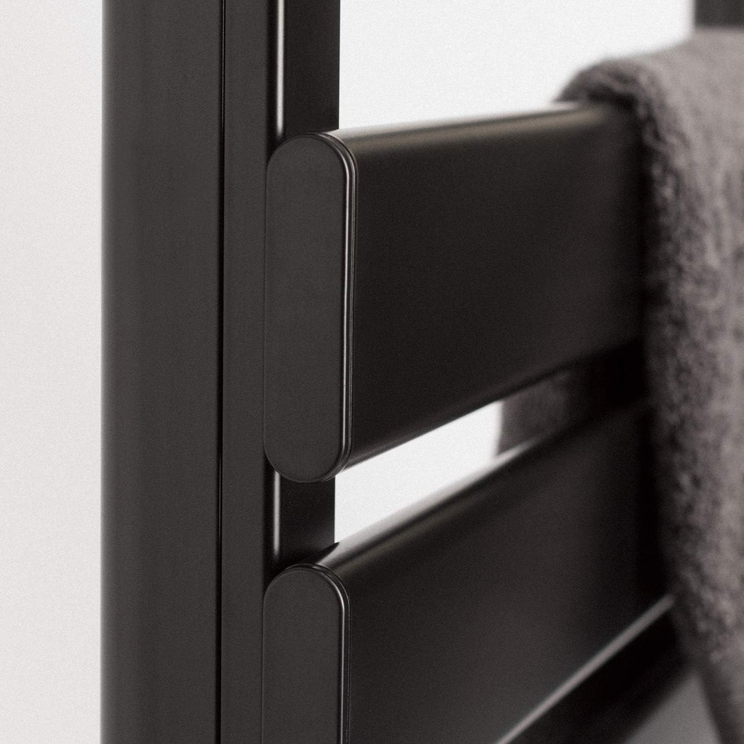 CREATE / WARM Towel PRO + Stange/Badheizkörper Schwarz mit Heizstrahler, Fernbedienung und mit Ablag