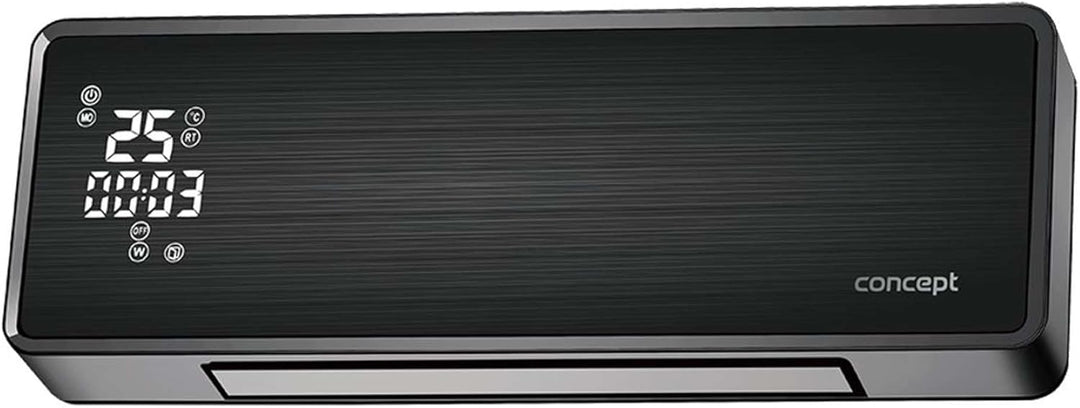 Grzejnik ceramiczny Å›cienny QH4001 czarny Schwarz, Schwarz