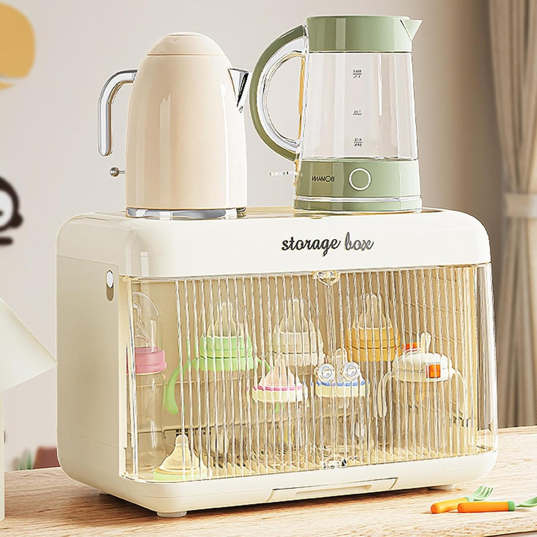 Babyflaschen-Organizer | Aufbewahrungsbox für Stillflaschen, grosser Behälter, Abtropfgestell, staub