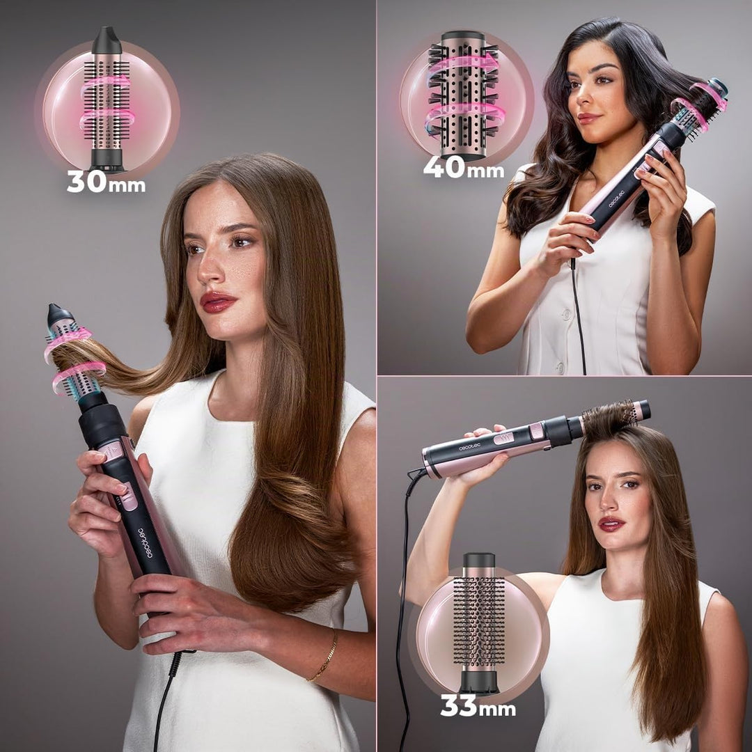 Cecotec Warmluftbürste CeramicCare 10in1 AirBrush Gyro, 1100W | 3 Geschwindigkeits, Temperaturstufen